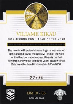 2023 NRL Traders Elite - 2022 Dally M Awards Priority #DM10 Viliame Kikau Back
